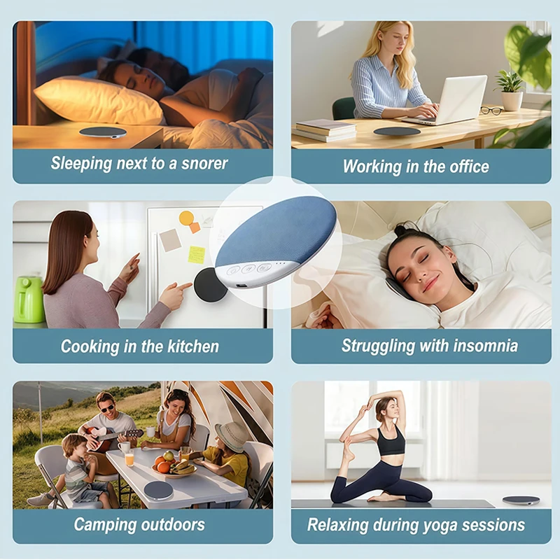 

2026 New Wireless Pillow Speaker Sleep Aid Bluetooth Under Pillow Machine Speaker White Noise 30/60/90 Min Timer 9D Stereo Sound