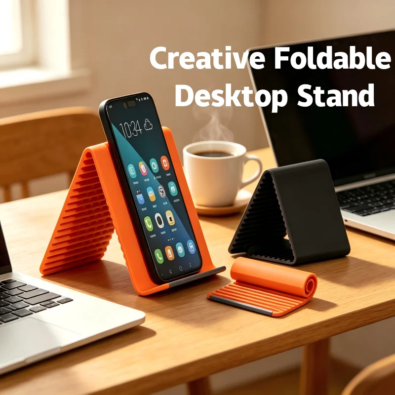 Foldable Silicone Desktop Tablet Stand Portable Adjustable Universal Holder Multi Angle Adjustable Stand For Travel Office Bed