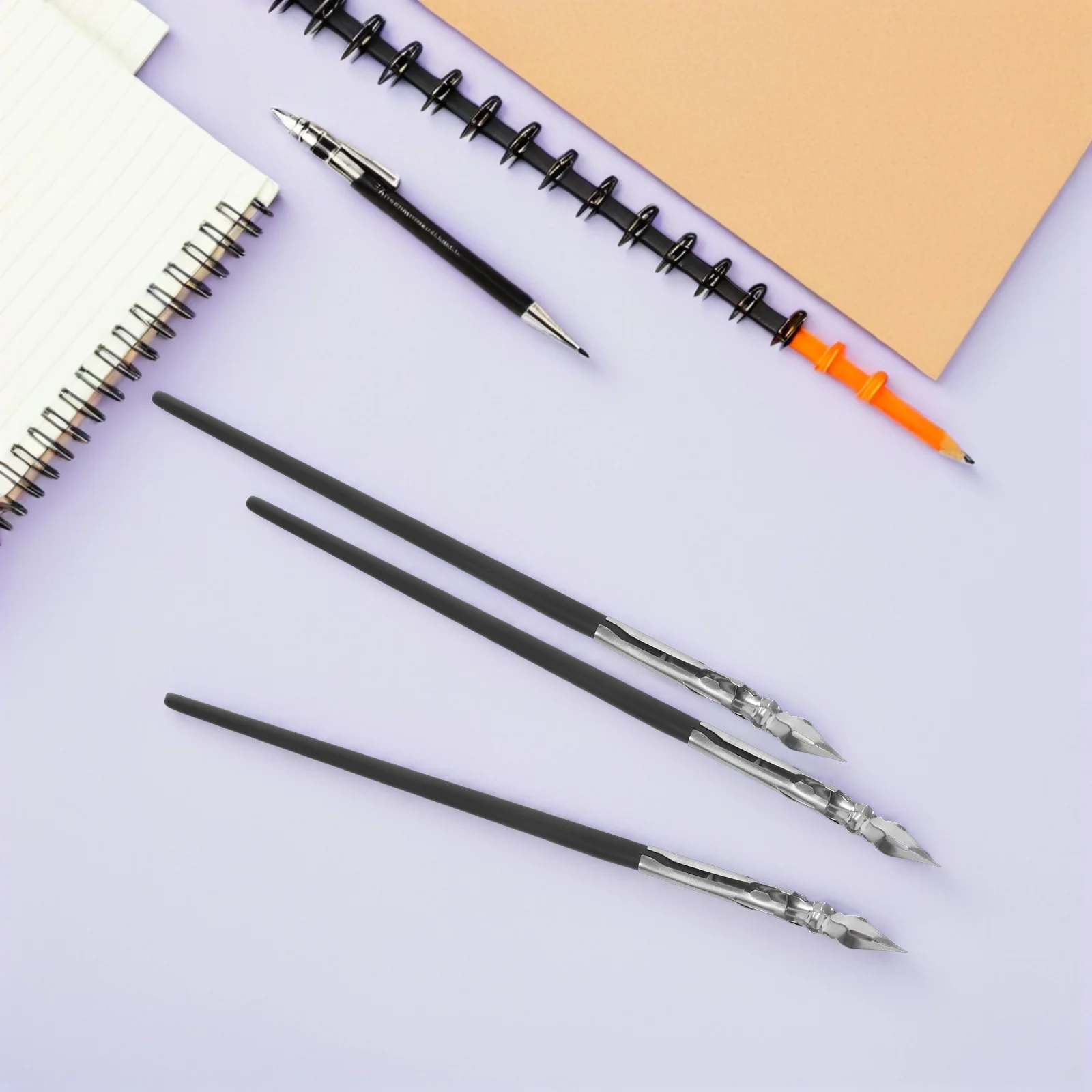 

6Pcs Dip Pen Set Elegant Metal Calligraphy Pens Smooth Ink Flow for Sketching Drawing Manga Artwork Writing Signatures