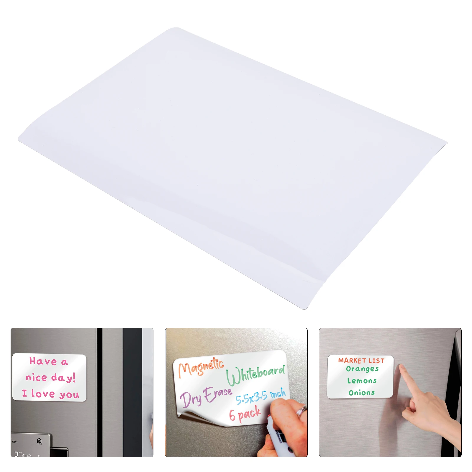 

6Pcs Dry Erase Magnetic Board Sheet A5 Size Lightweight Erasable Memo Board for Home Office School Use A5 Dry Erase Whiteboard