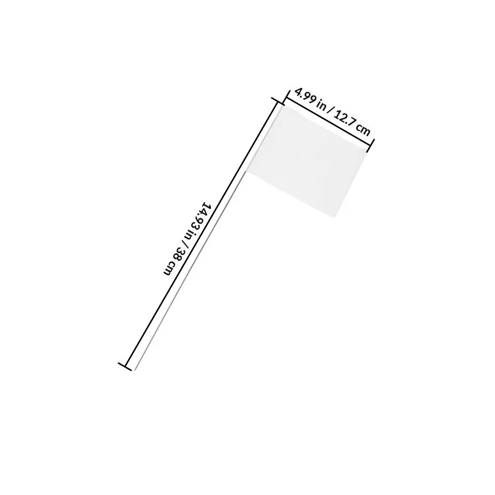 25Pcs Marker Flags Steel Wire Lawn Small Yard Garden Outdoor Flags Sprinkler Marker Safety Distance Measuring Yard Sign