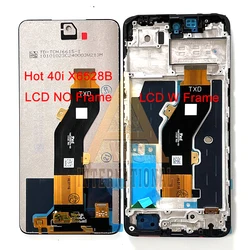 For Infinix Hot 40i LCD X6528B LCD Display Screen Touch Digitizer For Infinix Hot 40 Pro X6837 LCD Hot40 X6836 LCD Frame