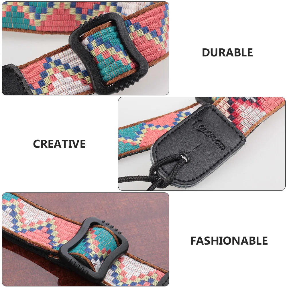 

Adjustable Straps Ukulele Belt Bohemian Style for Durable Tail Nail Useful Accessories