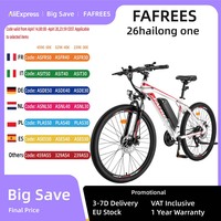 FAFREES 26 Hailong One 250W Electric Bicycle 26Inch Bike 36V 13Ah Adult Electric Motorcycle Ebike Outdoor MTB Mountain Bicycle