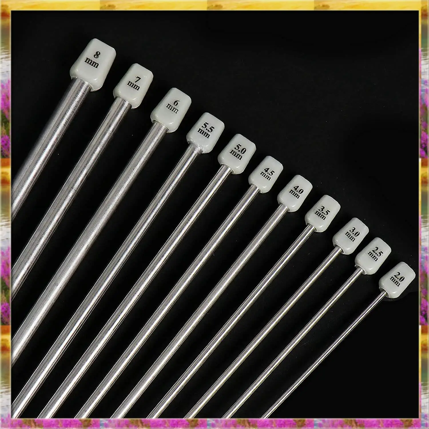 【AB07 Price 】Knitting Needles, Straight Single Pointed Knitting Needles Kit, 22 Pcs Metal Short Knitting Pins And Handy Storage