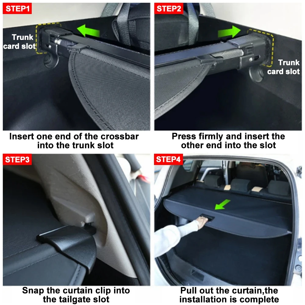 Car Rear Cargo Cover Privacy Trunk Fit for KIA Sportage NQ5 2022 2023 Security Shield Curtain Black Retractable Cargo Cover