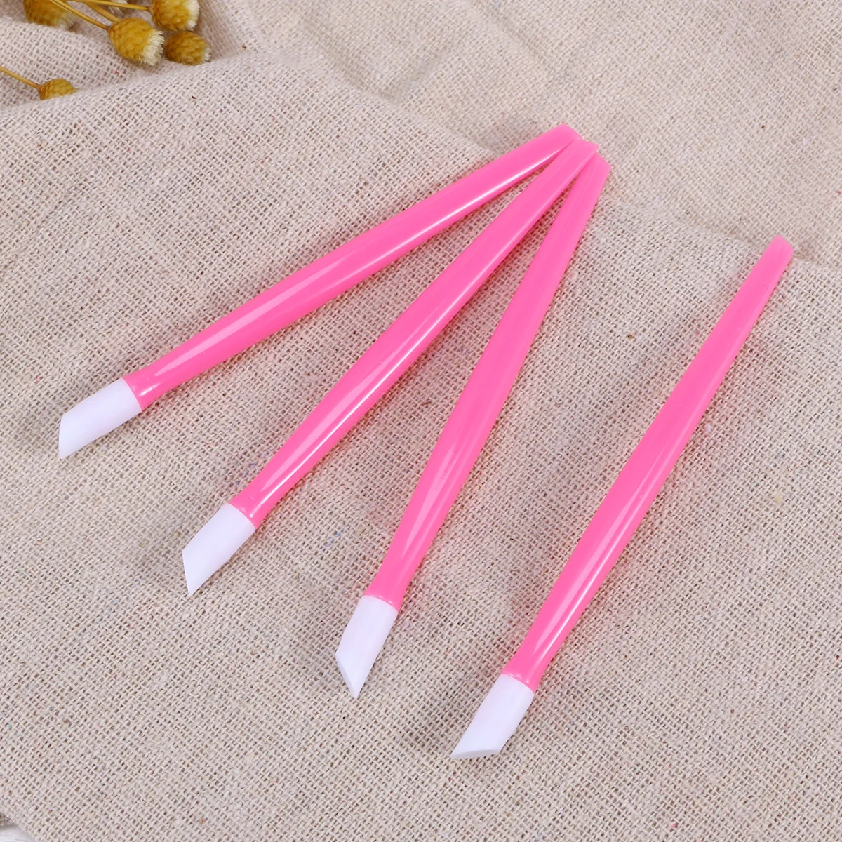 20st nagelriemschuiver manicure gereedschap nagelkunst polijstmachines dode huid verwijderaar wasbaar ergonomisch ontwerp nagelreinigingsstok roze