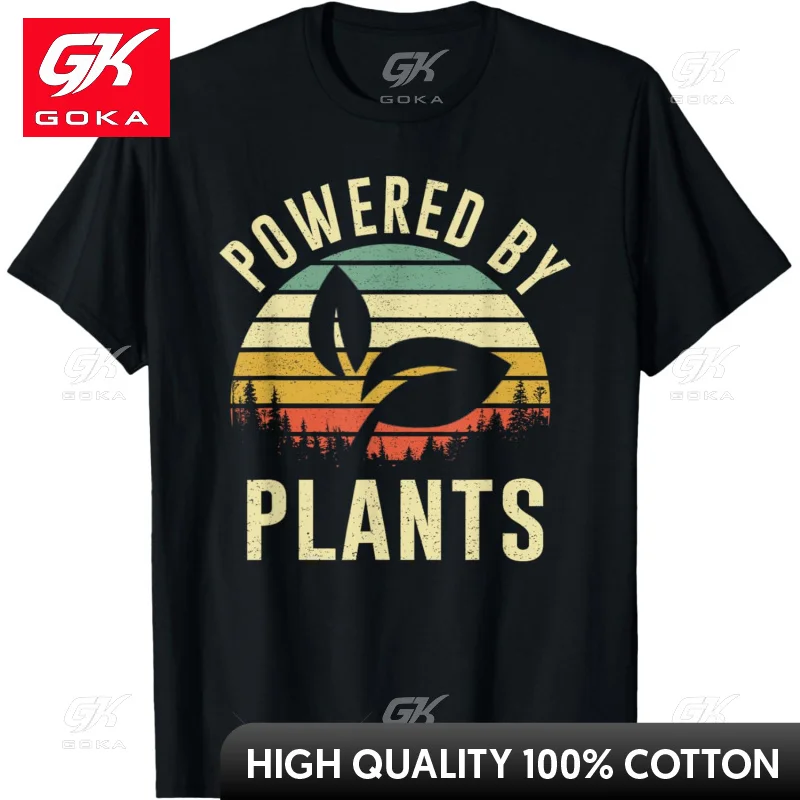 Retro Power Plant Vegetarian Women's Short Sleeved T-shirt Cute Funny Vintage Graphic T Shirts