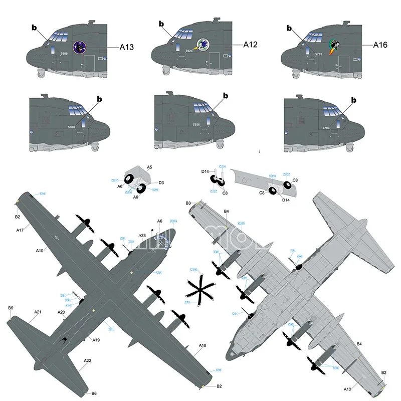 ชุดโมเดลพลาสติก Great Wall Hobby รุ่น L1012 เครื่องบินโจมตีภาคพื้นดินหนัก AC-130J รุ่น Ghost Rider ขนาด 1/144