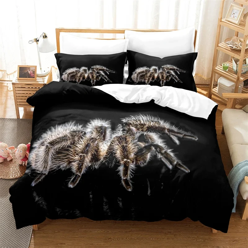 Spider And Animals Bedding Set Microfiber 3D Print Duvet Cover Queen King Size Fashion Design Comforter Cover With Pillowcases