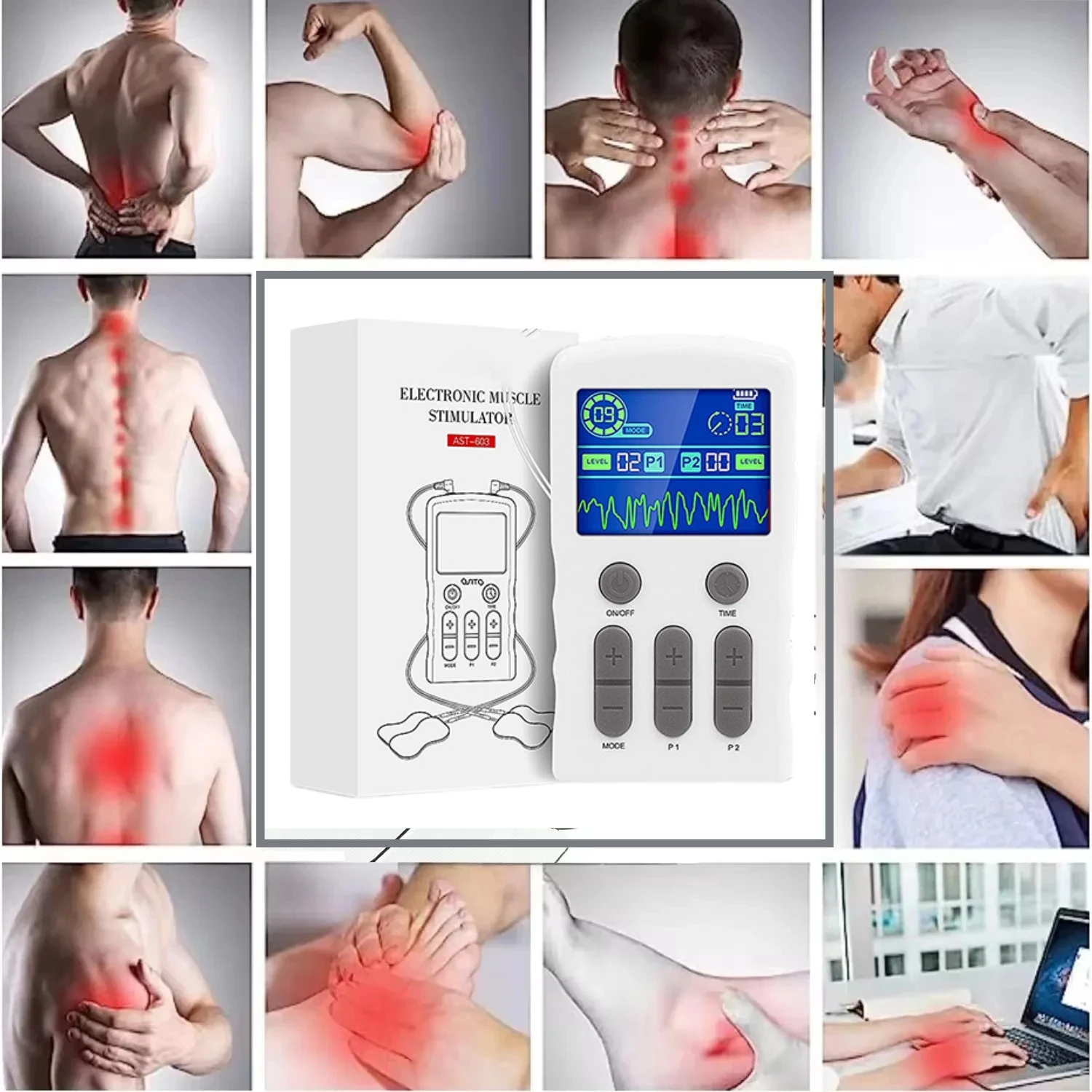 Tuhopeta EMS Electric Muscle Stimulator Interferential High-Frequency Medical Physiotherapy Massager Device IFT RUSS TENS Pulse - Image 5