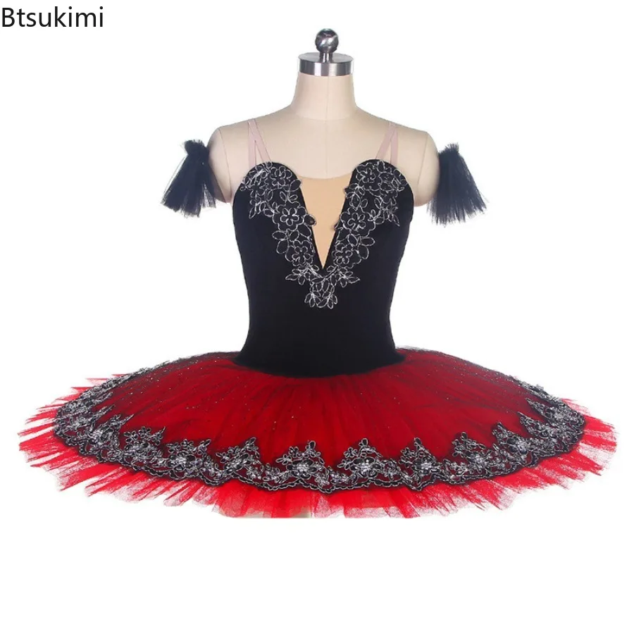 Professional Ballet Tutu Girls Blue Pink Platter Pancake Tutu Ballerina Party Dress Adult Women Child Kids Ballet Dance Costume