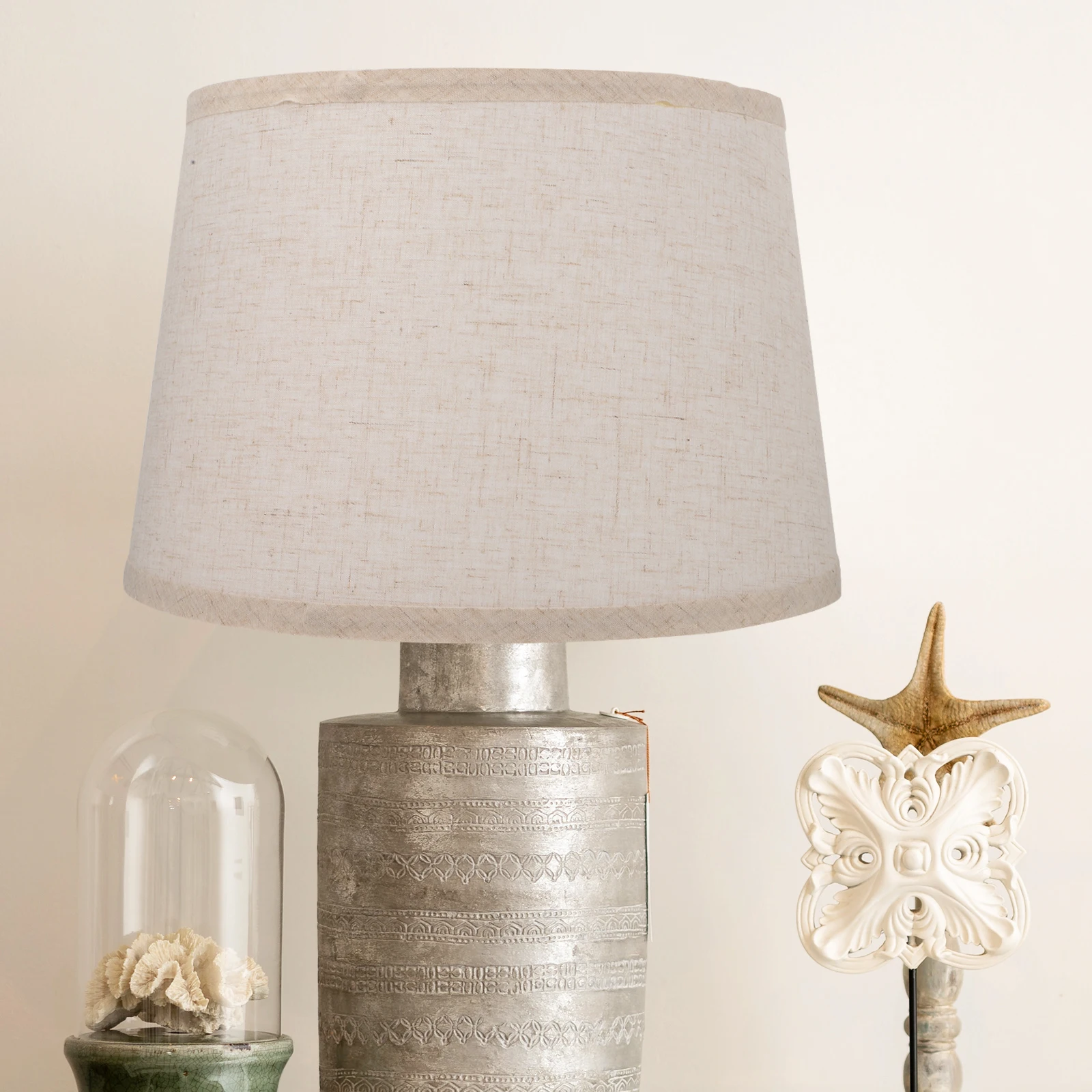 

2Pcs Fabric Lampshade Black Table Macrame Shades Lightweight Bedside Desk Floor Lamps Cover Modern Farmhouse Fixtures