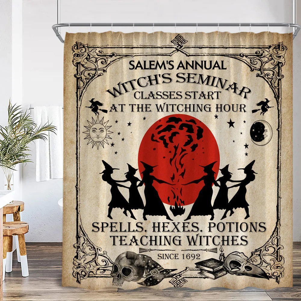 

Занавеска для душа на Хэллоуин, сахарный череп, цветок, готический замок, пугало, черный кот, тыква, ведьма, колдовство, винтажная ванна