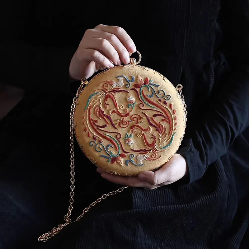 

Chinese Style Embroidery DIY Kit - Make Your Own Frame Purse/Pouch, Oriental Flower Craft Sewing Kit, Creative Gift for Women