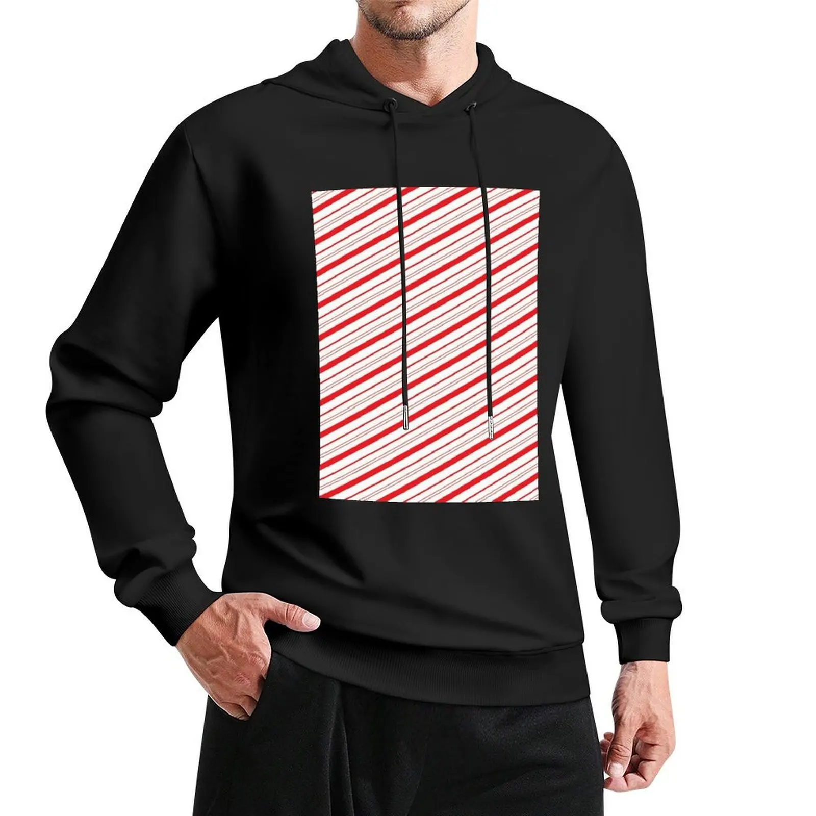 

candy stripe Pullover Hoodie clothes for men blouse aesthetic clothing new in hoodies & sweat-shirt