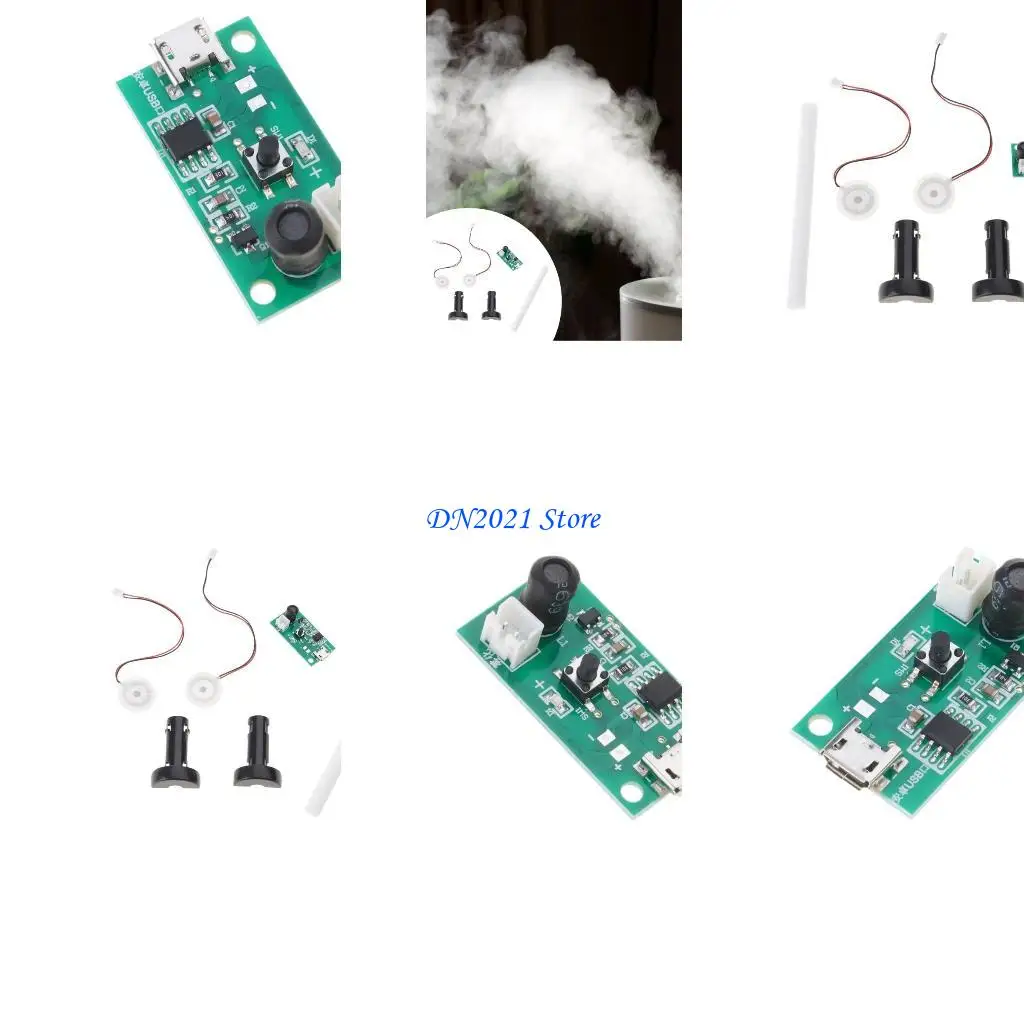 F3KE USB Mini Humidifier DIY Kits Mini Oscillating Fogger Atomization Film Atomizer
