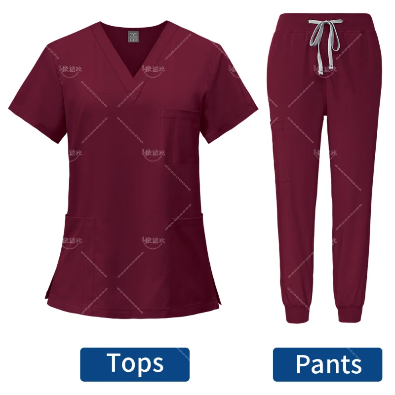 Slim Fit Medical Scrubs Uniform Women Scrub Sets Nursing Accessories Hospital Surgery Gowns Dental Clinic Beauty Salon Workwear