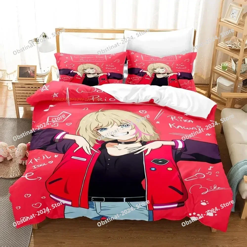Anime Wonder Egg Priority Bedding Set Printed single Comforter Quilt Bed Cover Duvet Cover Pillow Case 3 Pieces Kids Adult Size