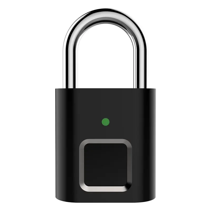 abug：キーレスusb充電式、携帯型指紋認証ロック、スマート南京錠。01秒で指紋を認識し、ドアに取り付け可能。
