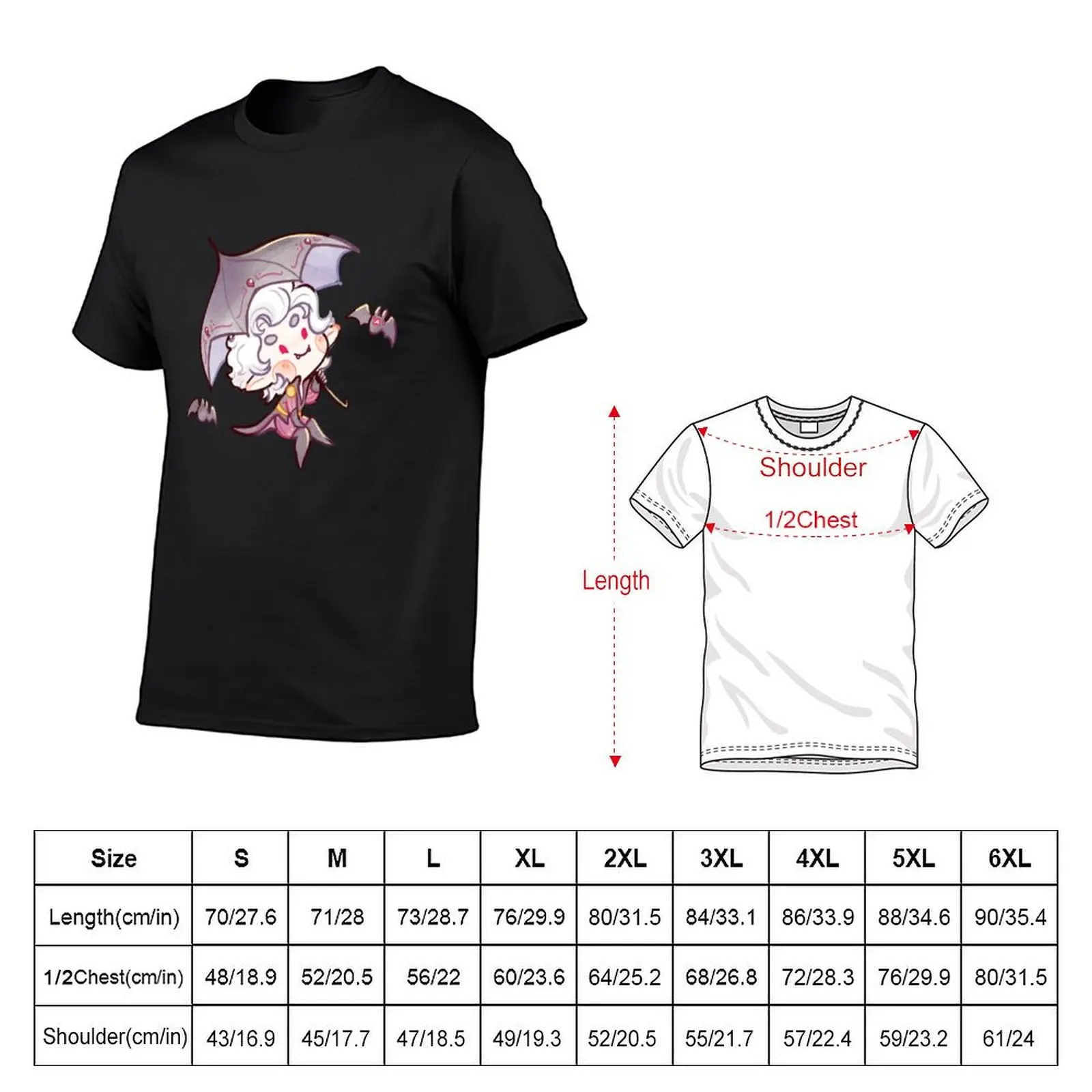 Vampire Sunkissed T-Shirt anime figures oversized graphic tee mens white t shirts