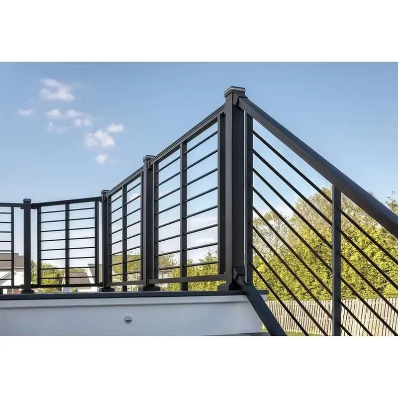Durable Sturdy Indoor Outdoor Stainless Steel Solid Rod Railing Powder Coating Deck Guardrail Balcony Fence Staircase