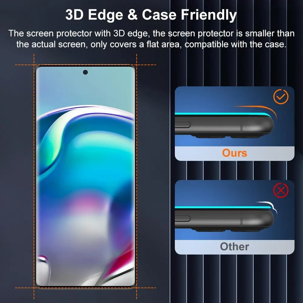 

9H Curved Four Sides Glue Tempered Glass For Huawei Honor 70/Honor 90 Film