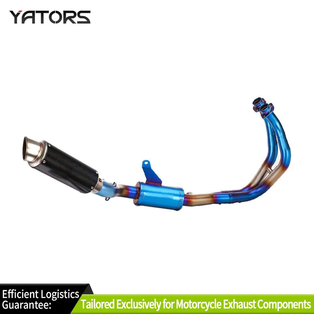 

Exhaust Systems For Yamaha YZF-R7 2021-25 Exhaust Header Link Pipe Slip-On Muffler Pipe Blue Exhausts Pipes