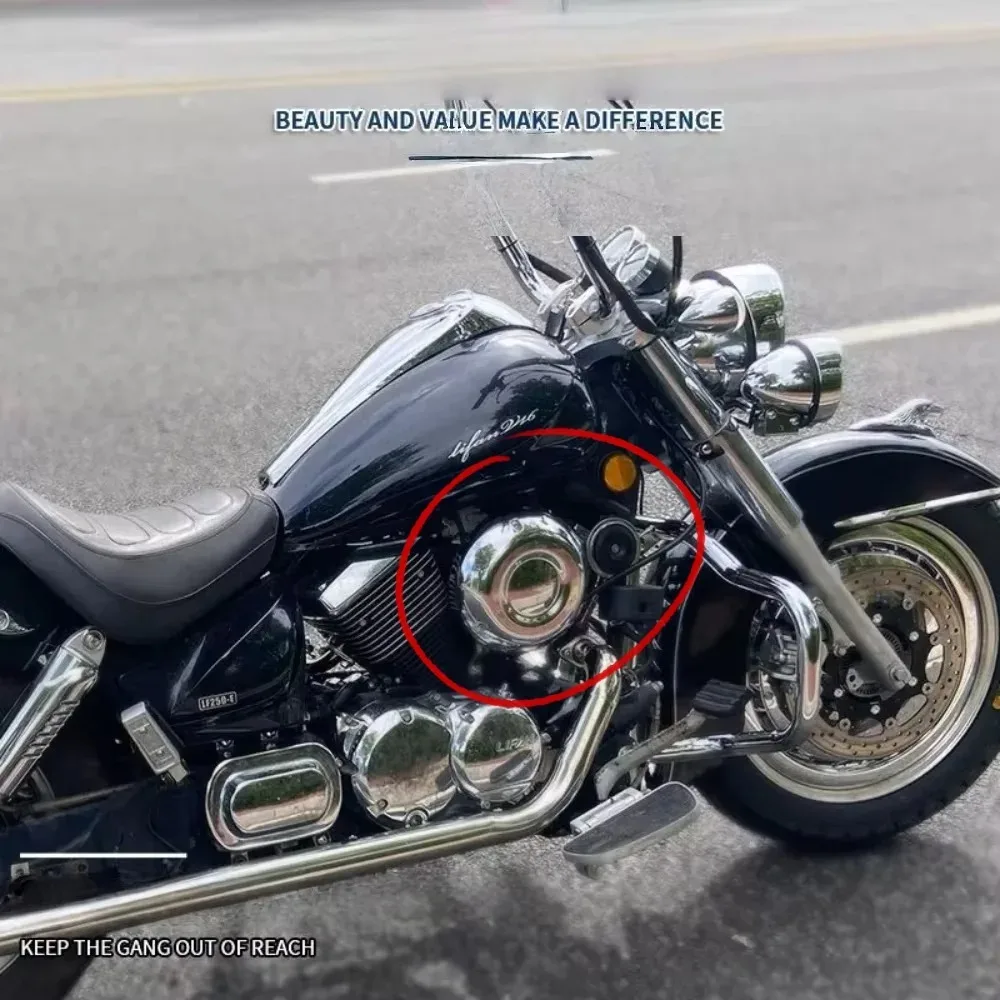 For Lifan Jonway V400 Air Filter Cover Harley Fat Boy Style Decorative Guard Accesorios Moto Filtro De Aire Moto Modified Parts