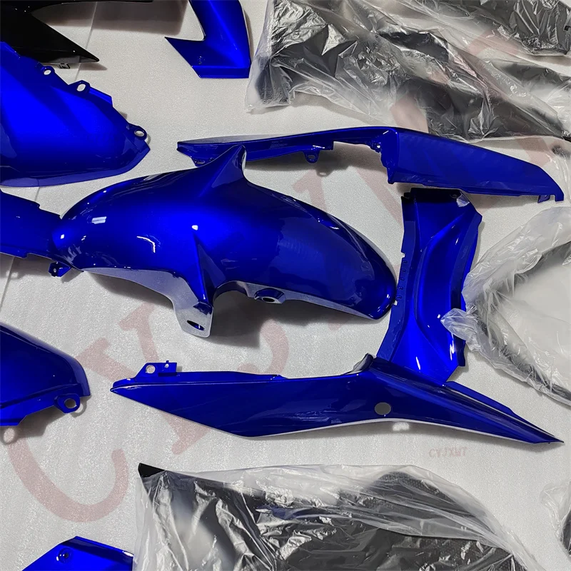 انسيابية فاخرة للدراجات النارية من ياماها YZFR25 YZFR3 2015-2018 ABS مجموعة هدايا قولبة YZF R3 R25 15-18 غلاف إطار الجسم اللامع الأزرق #6
