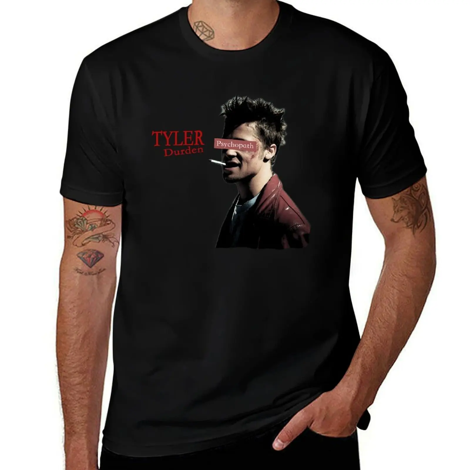 Tyler Durden - Camiseta de manga corta para entrenamiento, talla grande, con estampado de psicópata