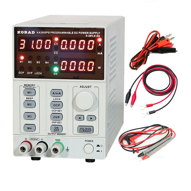 KORAD 3005DS 3005PS Programmable Precision Adjustable DC Power Supply Digital 30V/5A 0.01V/0.001A for Laboratory Research