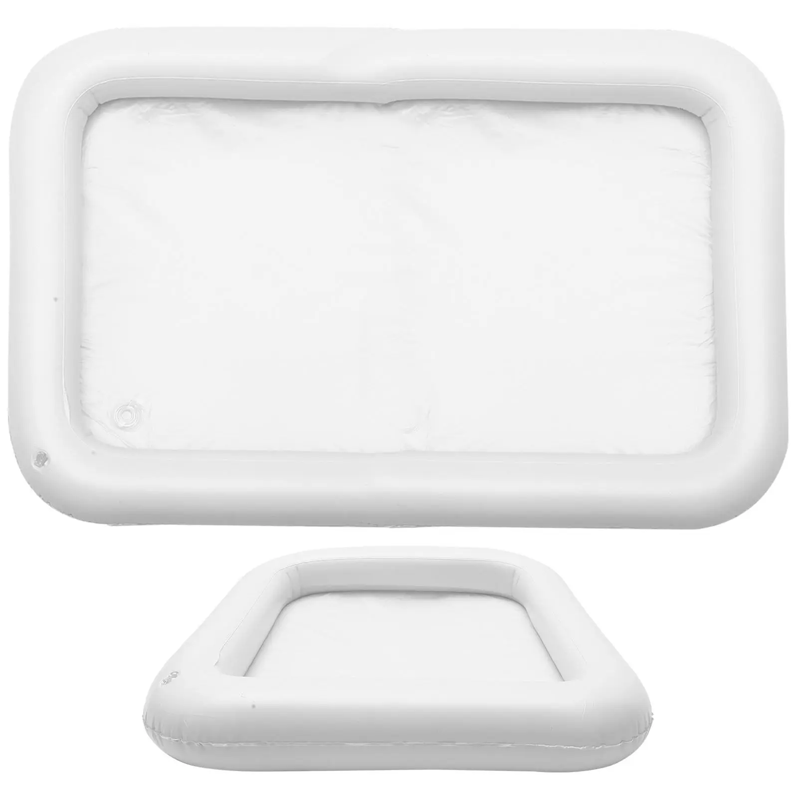 2Pcs Inflatable Ice Serving Bar Thickened PVC Floating Tray for Pool Parties Picnics Beach Barbecues Keeps Drinks Beer Soda
