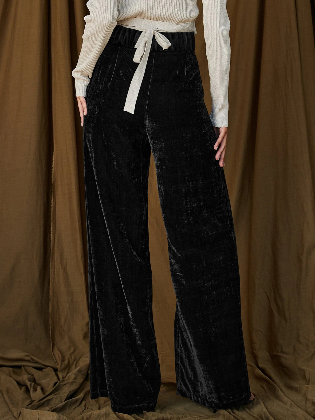 Rechte damesbroek met hoge taille, zomer, comfortabele Koreaanse stijl, volledige lengte, effen, eenvoudig, dagelijks gebruik