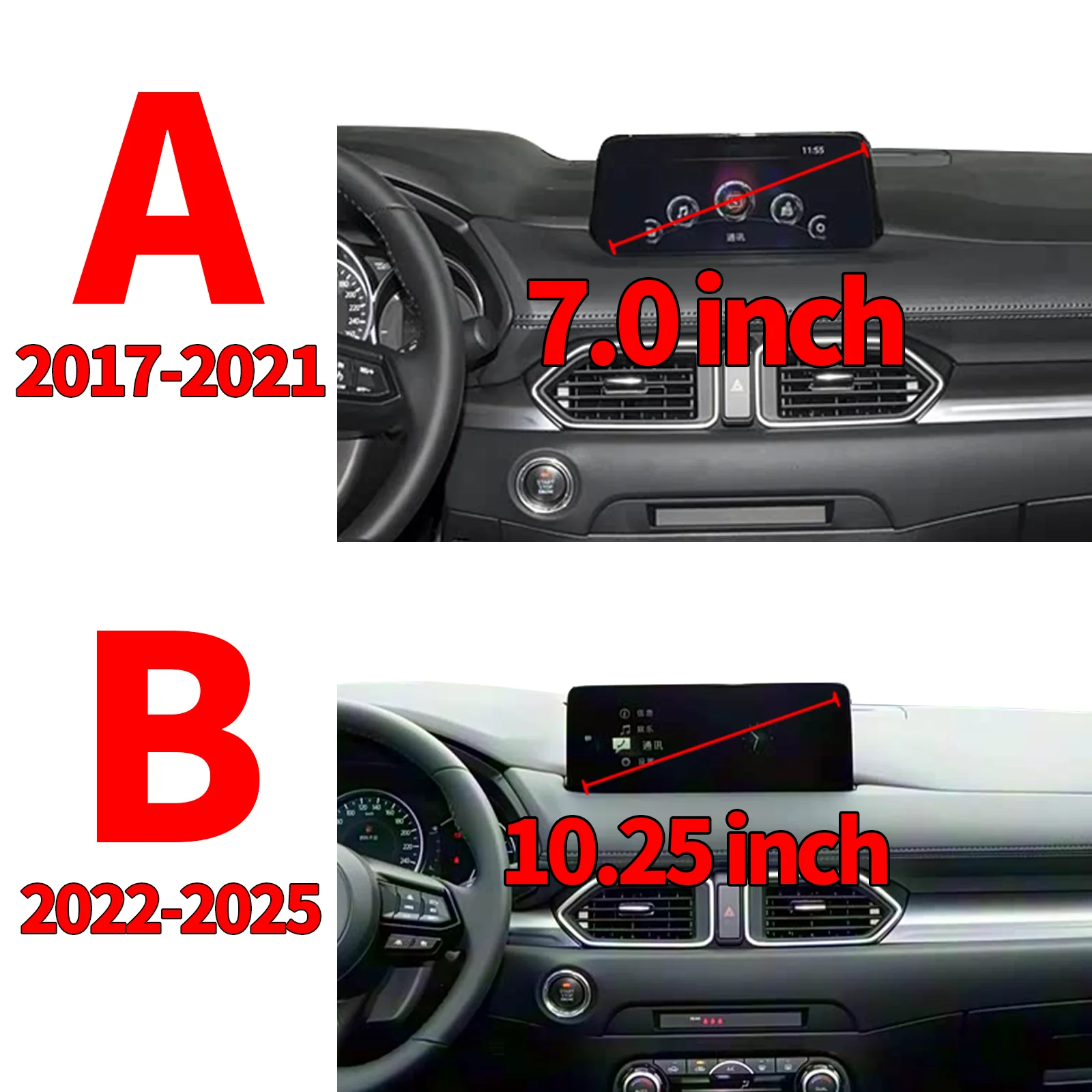 

fit for Mazda CX-5 CX5 CX 5 2025-2017 7.0 inch Car Dashmat Dashboard Cover Pad Accessories DashMat Sunshade Protective Carpet