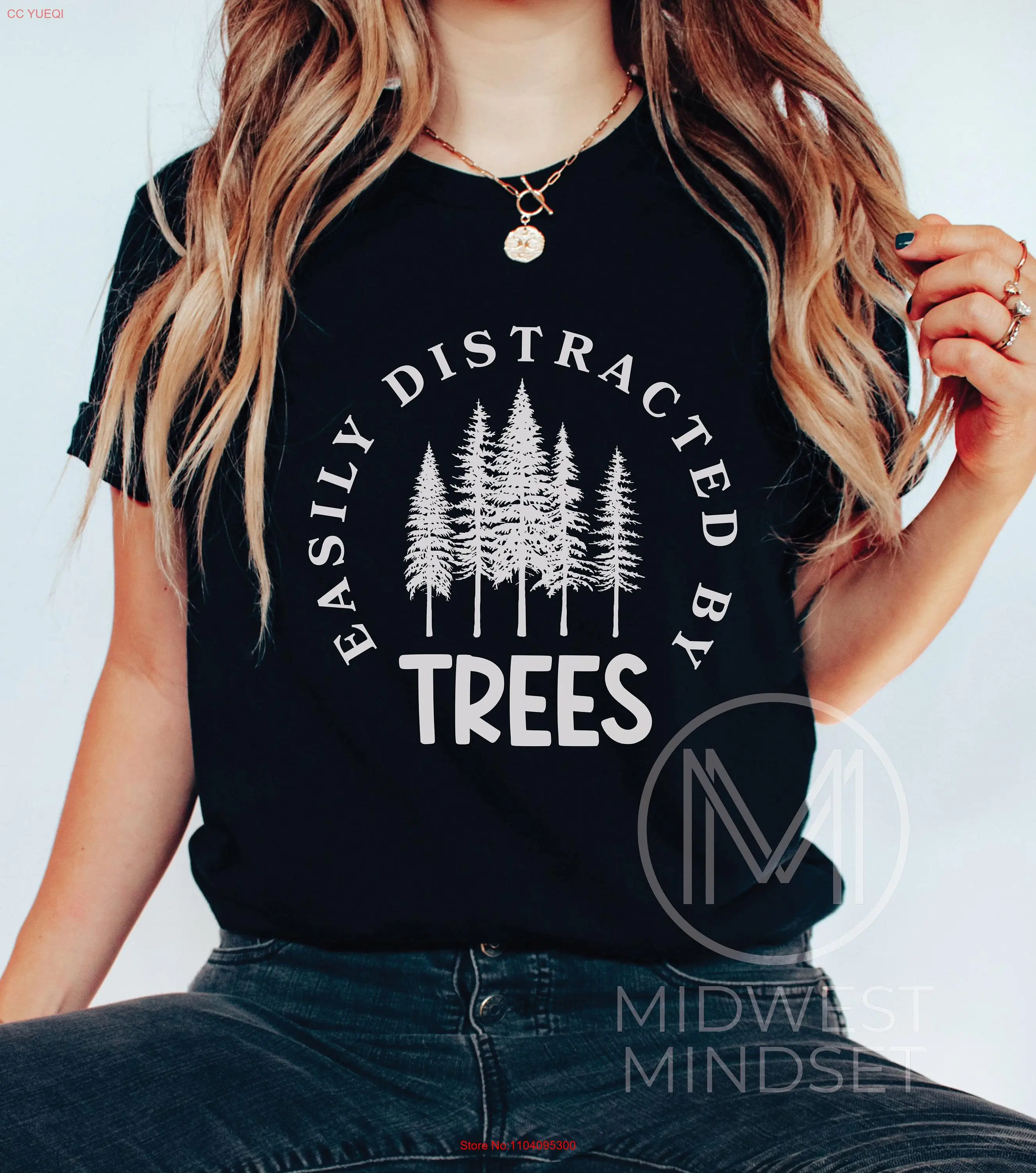 

Easily Distracted By Trees Tree Lovers Camping SweaT T Shirt ArborisT Funny Forest s long or short sleeves