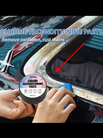 Repair Paste for Automotive Chrome Components, Specifically Designed to Restore Oxidized Chrome Trim and Badges, Comes with a Sponge