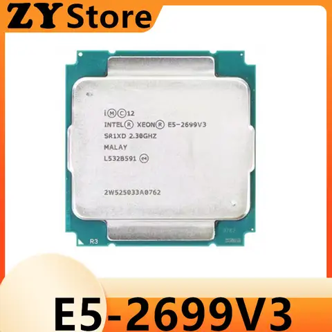 Bilashmart Intel E5-2699v3 SR1XD 2.3GHz 18C / 36T 45MB 145W LGA2011-3