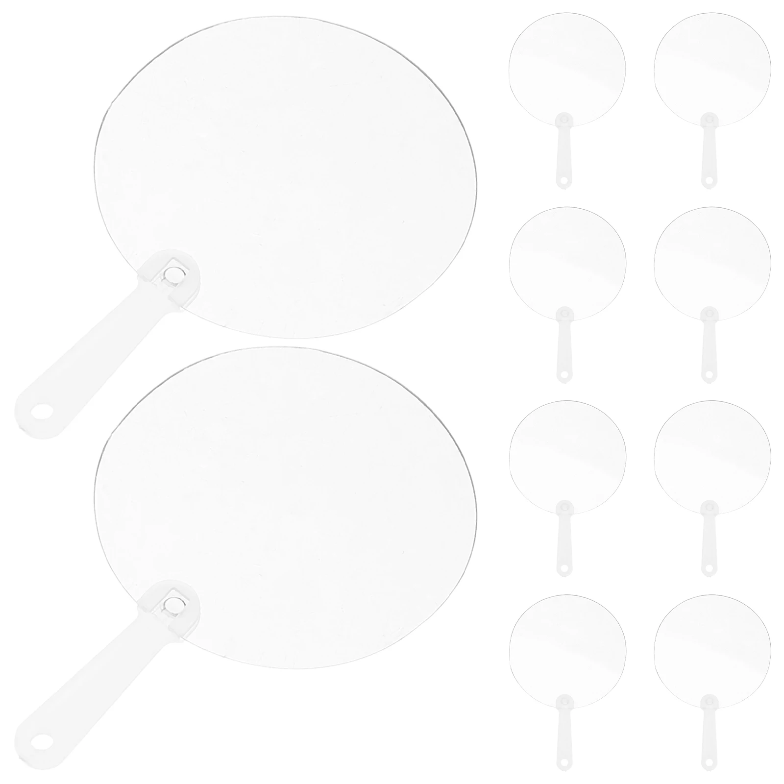 

12Pcs DIY Blank Fans Transparent Graffiti Hand Fans for Painting Party Decoration Supplies DIY Hand Fan