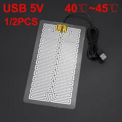 USB Clothes Heating Pad Fast-Heating Mat Electric Heater Sheet Portable Heating Pad Winter Warmer For Vest Jacket Shoes Socks 5V