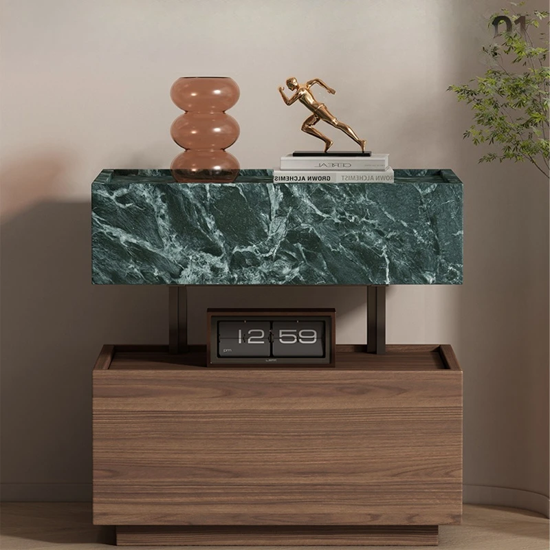 Suspended bedside table Light luxury premium Italian minimalist master bedroom locker