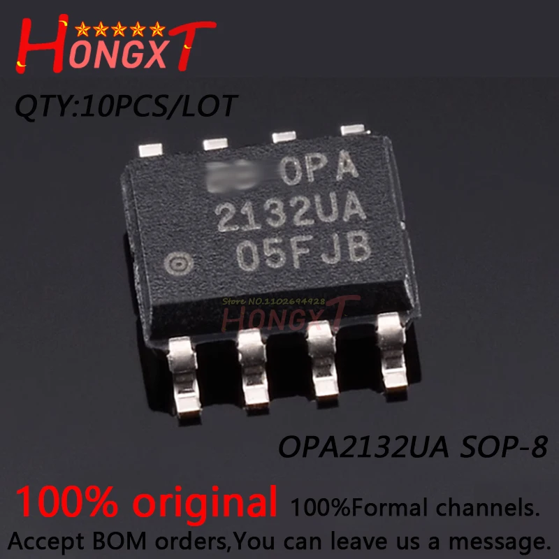 10PCS 100% NEW OPA2132UA SOP-8.Chipset