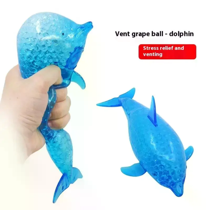

1 шт., эластичный шарик для снятия стресса, шарики для снятия стресса в виде акулы, дельфин, сжимаемый мяч, декомпрессионные игрушки с морскими животными для детей и взрослых