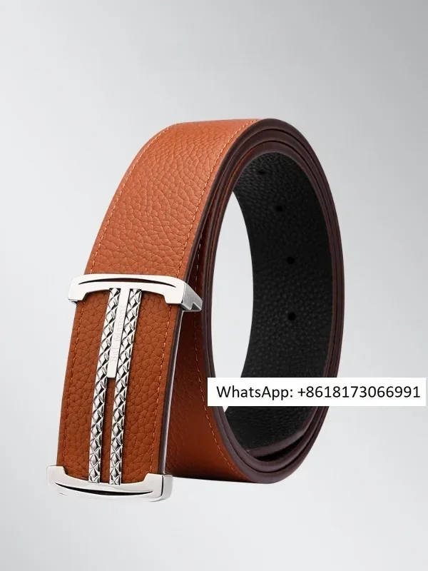 Cinturón Bamat de cuero para hombre, cinturón de gama alta de piel de vaca pura, hebilla para hombre, cinturón con hebilla suave de marca a la moda