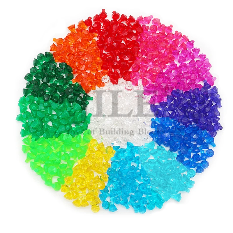 50 قطعة MOC 30153 الطوب روك 1x1 جوهرة 24 الوجه الكنز الماس جوهرة اللبنات متوافق مع 28556 لتقوم بها بنفسك تجميعها اللعب