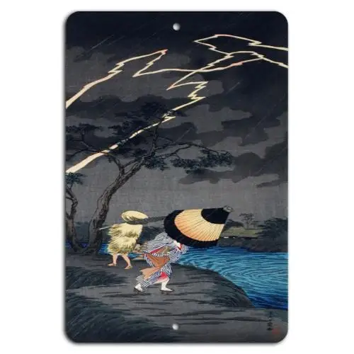 Stormy Journey: Embrace the Elements-Aluminum-tin sign