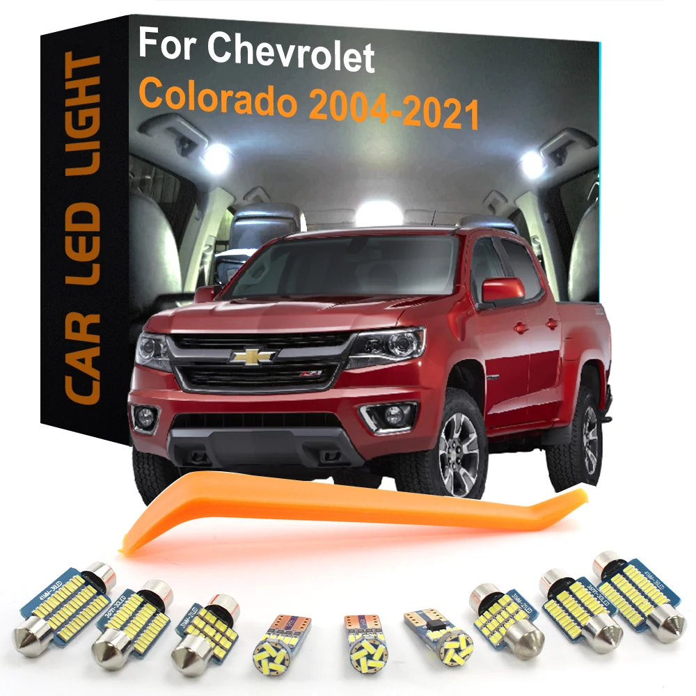 

Car LED Interior Lights Kit Canbus For Chevrolet Chevy Colorado 2004-2019 2020 2021 Accessories Dome Trunk License plate Lamp