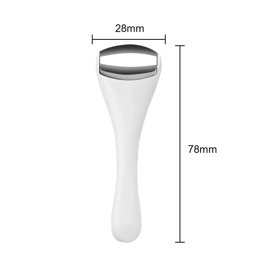أسطوانة مثلجات معدنية للوجه ، فولاذ مقاوم للصدأ ، أبيض ، عين صغيرة ، أسطوانة للانتفاخ الصغير للعين ، أداة العناية بالبشرة ، 1 *