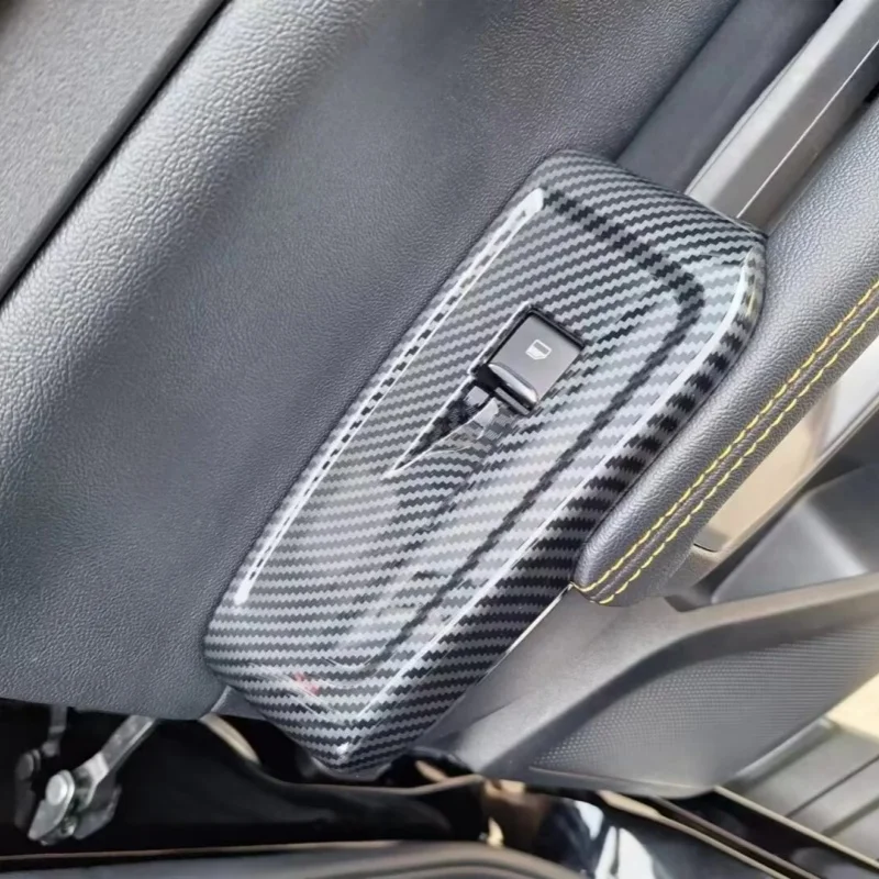 

LHD RHD For Ford Ranger Everest 2023 2024 Carbon Fiber Interior Accessories Window Lift Switch Button Cover Trims Door Armrest