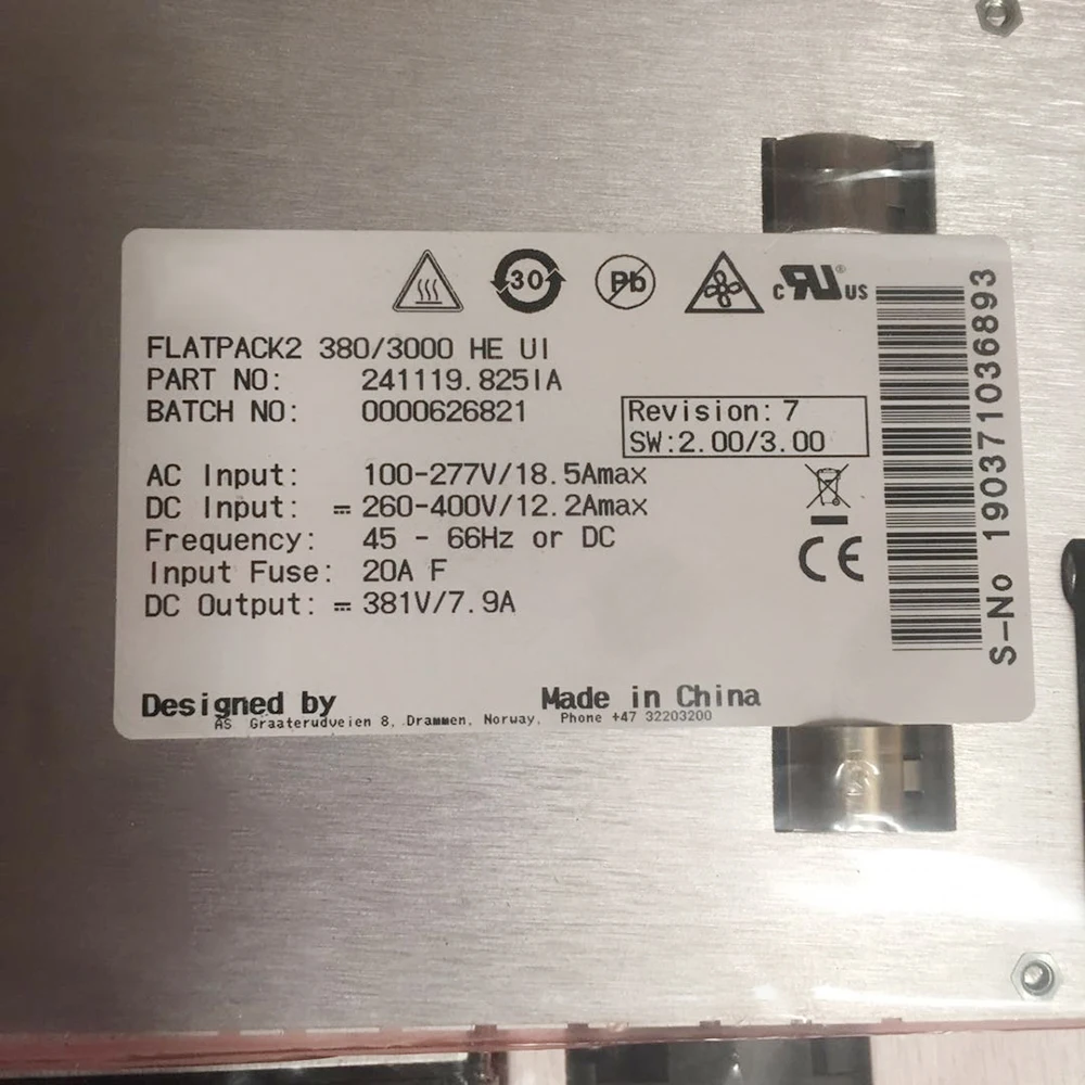 Flatpack2 380/3000 HE UI For ELTEK Rectifier Module 241119.825IA High Quality Fast Ship